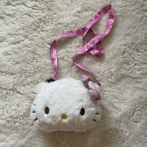 Hello Kitty White and Pink Plush Bag